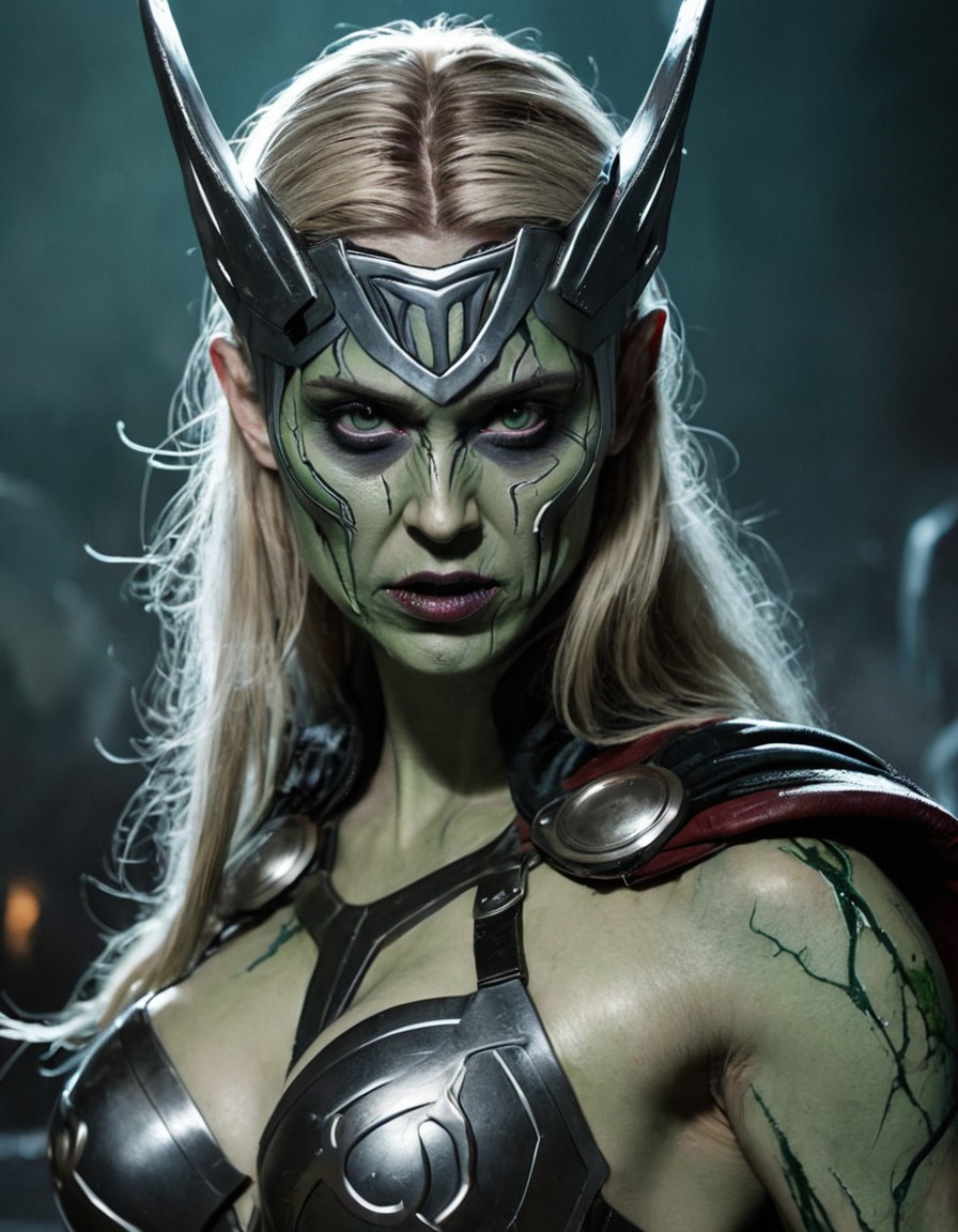 zombie, hela (thor), undead, marvel, villain, norse mythology