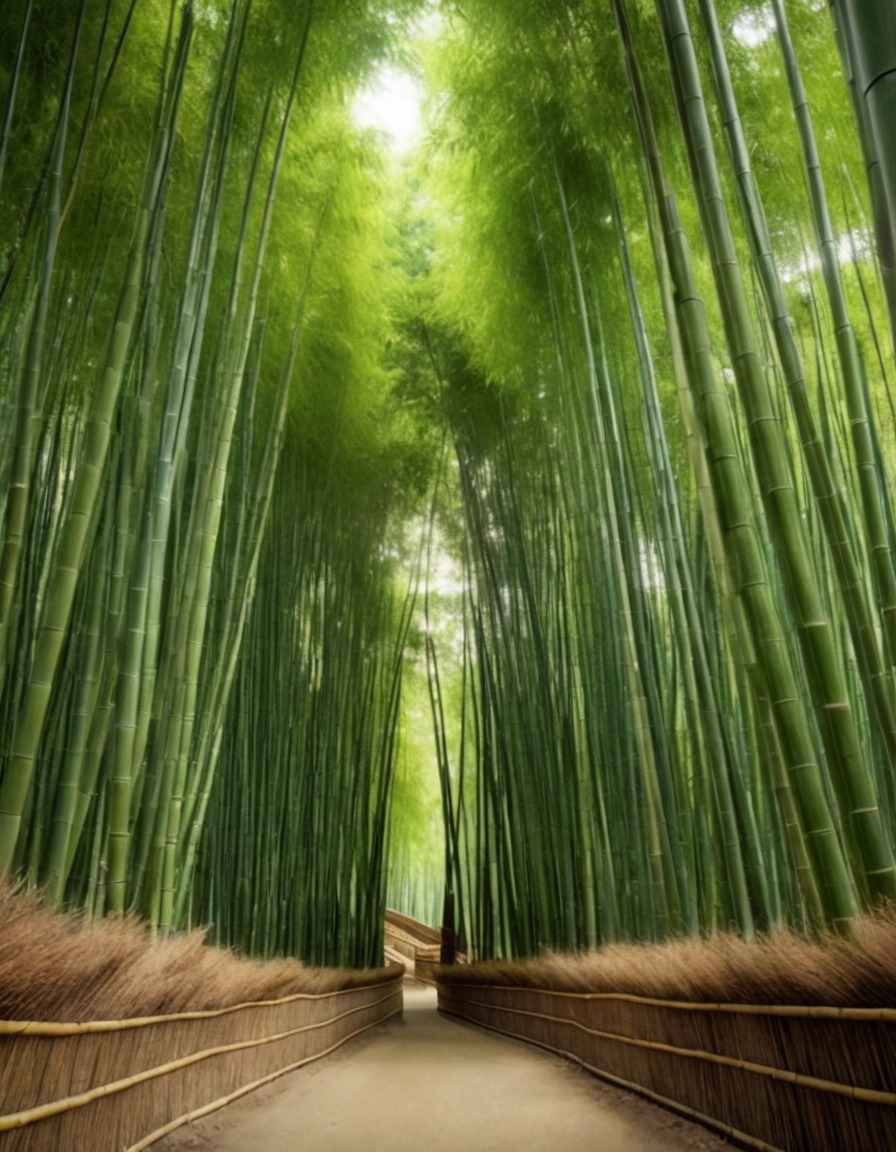 nature, bamboo forest, beautiful, tranquil, asia, greenery, landscape