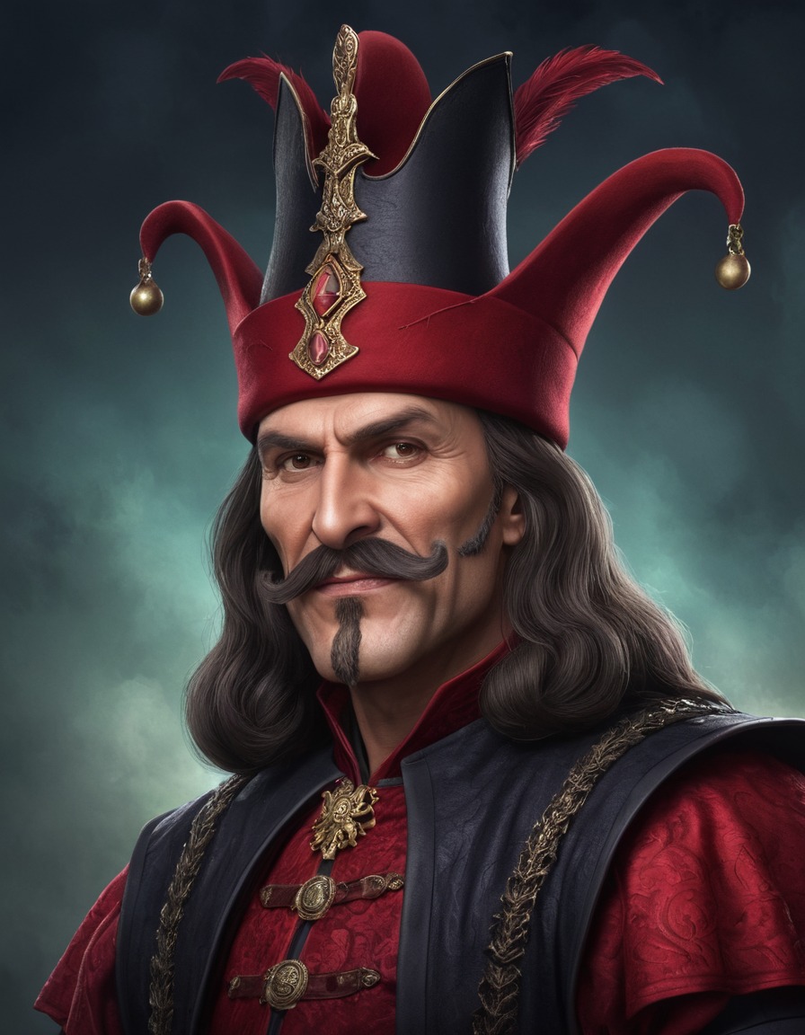 vlad the impaler, caricature, costume, historical figure, funny