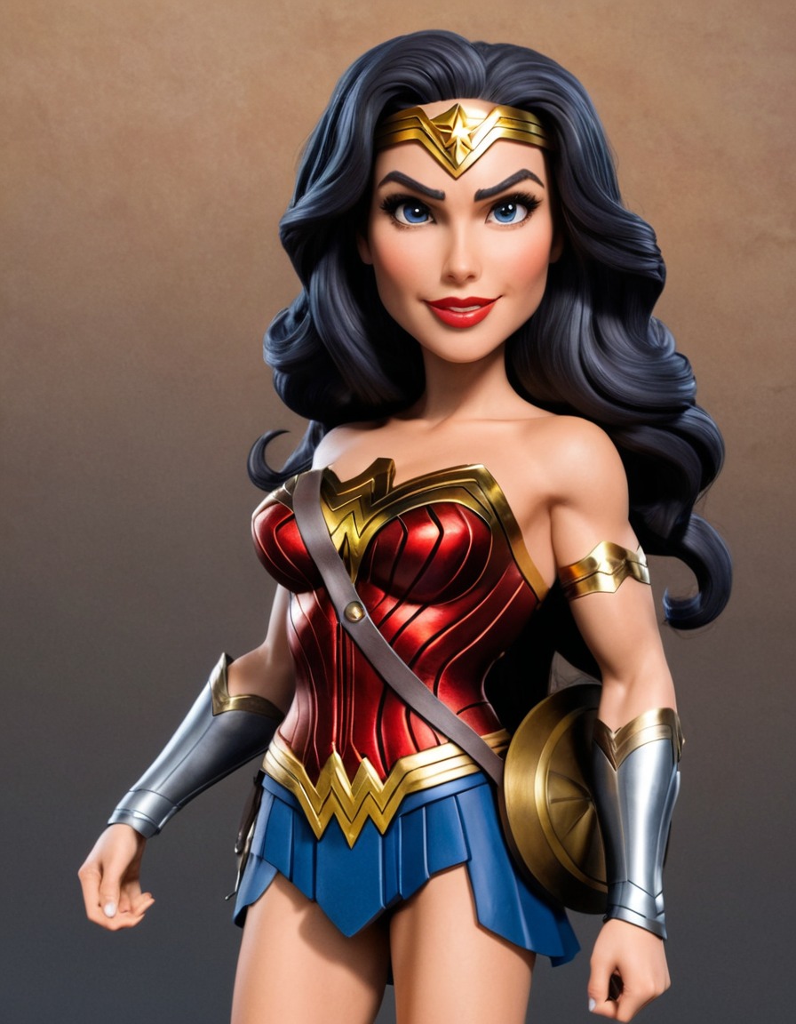 wonder woman, dc comics, fun, caricature, superhero, comedy