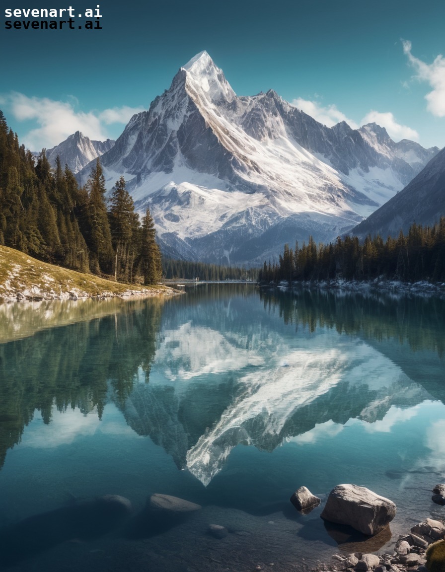 nature, mountains, snow, reflection, alpine