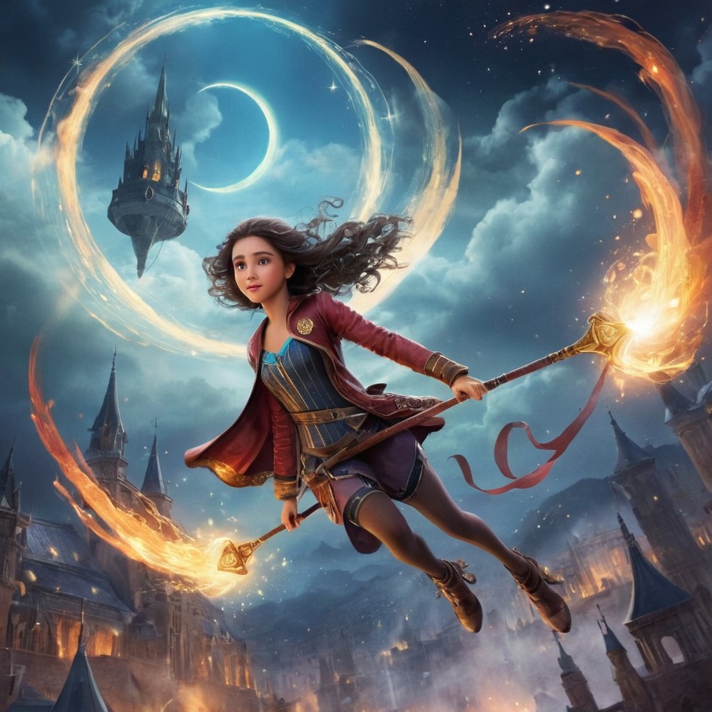 magic, harrypotter, digitalart, fantasyart, conceptart, fanart, broomstick, clouds, elements, fairytale, fantastical, fantasy, featuring, gear, magical, quidditch, shimmering, sparks, sport, swirling, vibrant, whimsical, dailychallenge, tengrai