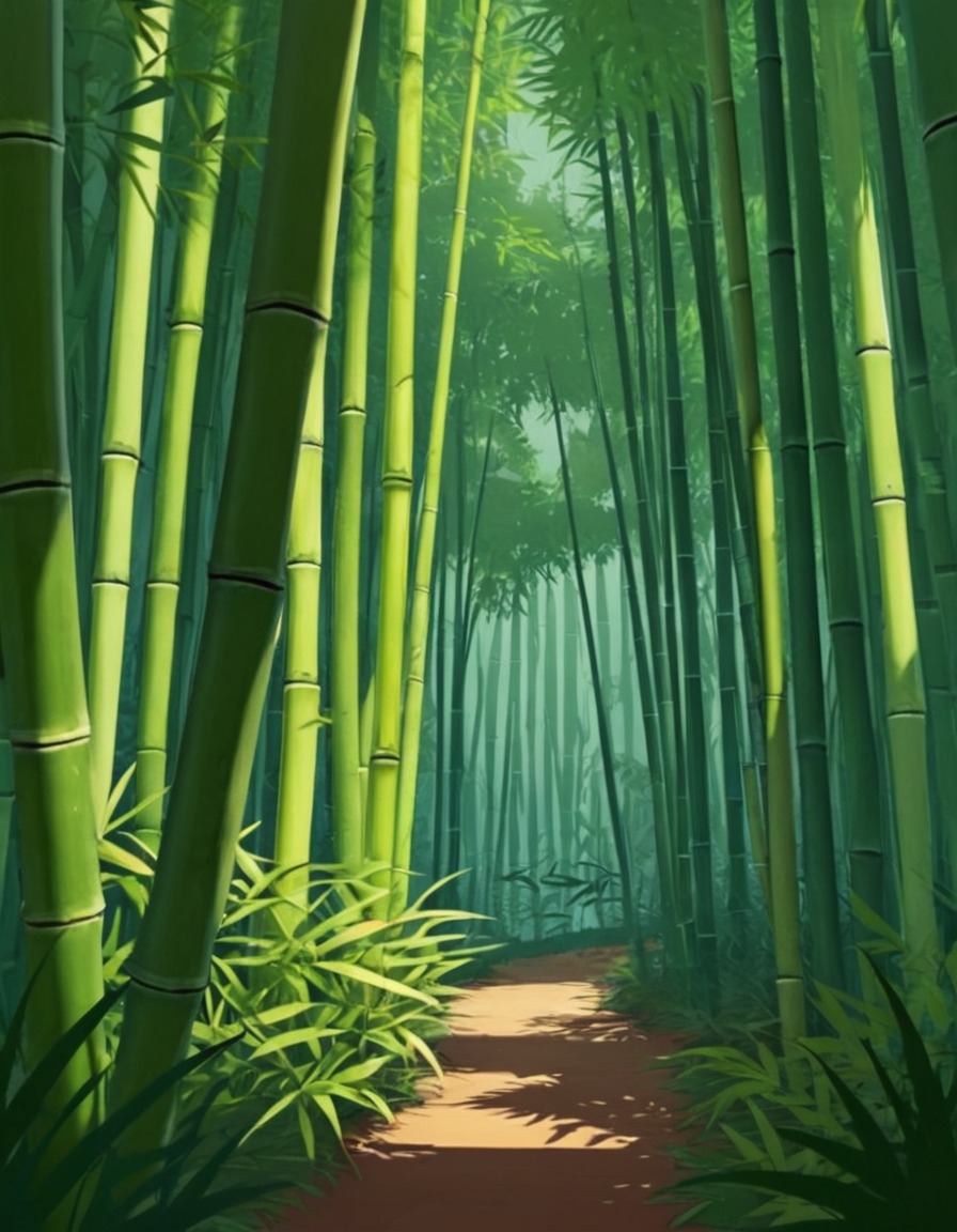 nature, bamboo forest, scenic beauty, natural wonders, greenery, landscape, flora