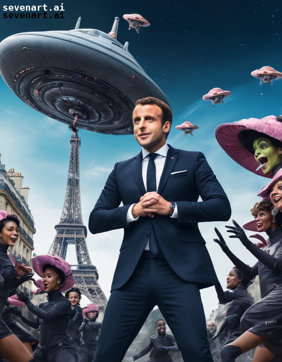 aliens, science fiction, macron, paris, humor, emmanuel macron, france