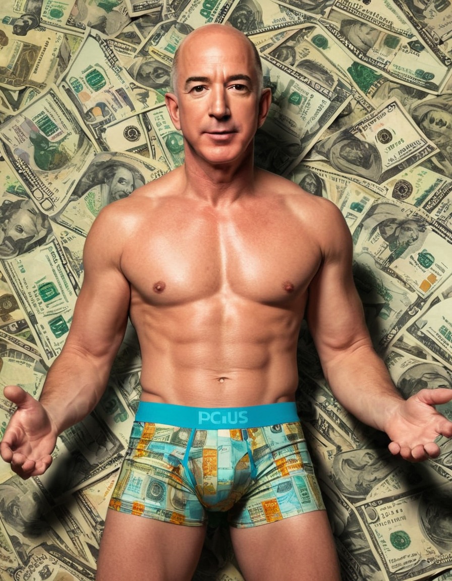 jeff bezos, money, boxer briefs, wealth, humor