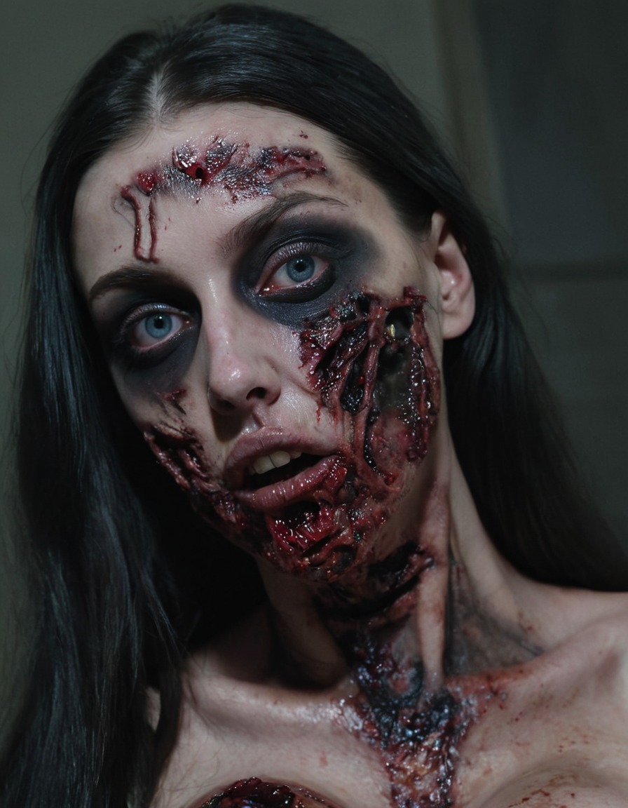 lana rhoades, adult film star, zombie, horror, seductive, transformation