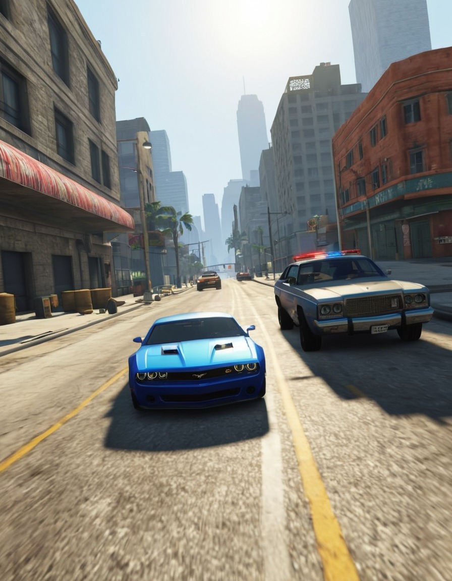 video game, grand theft auto v, los santos, high-speed chase, action, drama, adrenaline, computer games