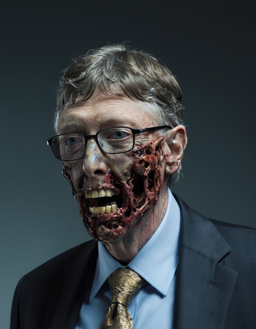 bill gates, zombie, computer chip, technology, horror, celebrities