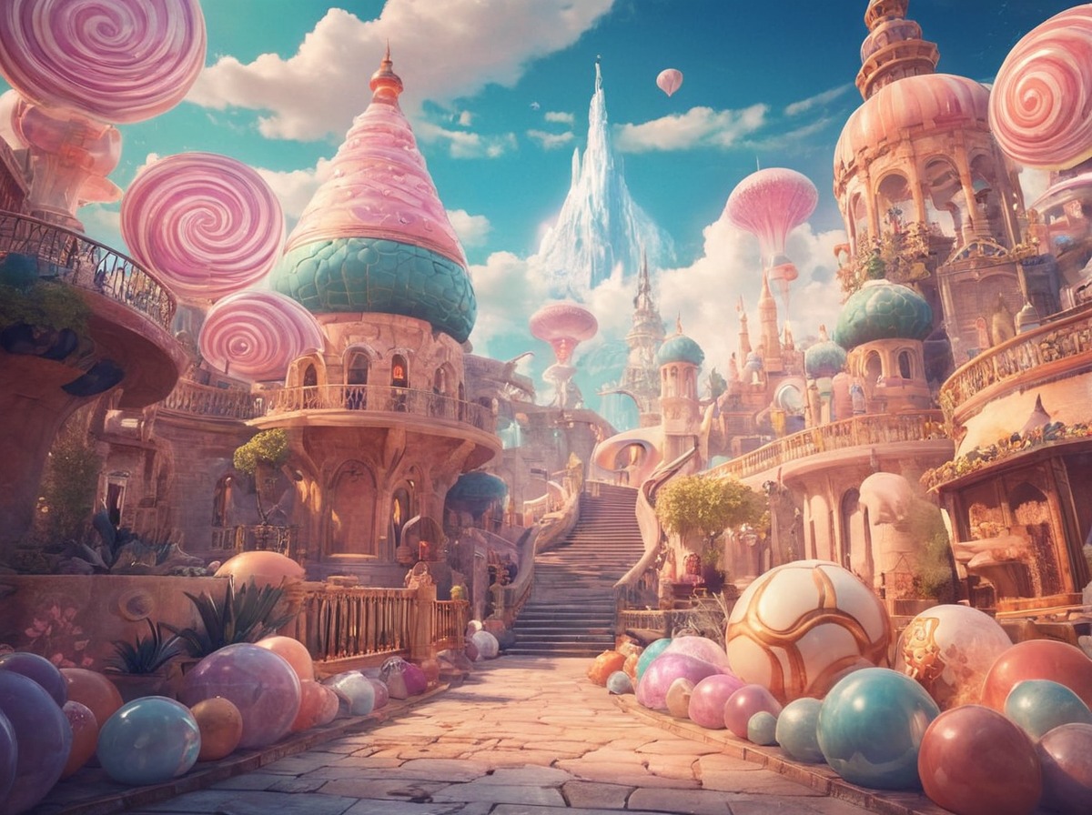 digitalart, cartoon, magic, fantasyart, surreal, beautiful, candy, colorful, epic, fairytail, fancyfair, fantasy, house, land, landscape, landscapescenery, lollipop, photoshop, serene, sugar, sunset, sweets