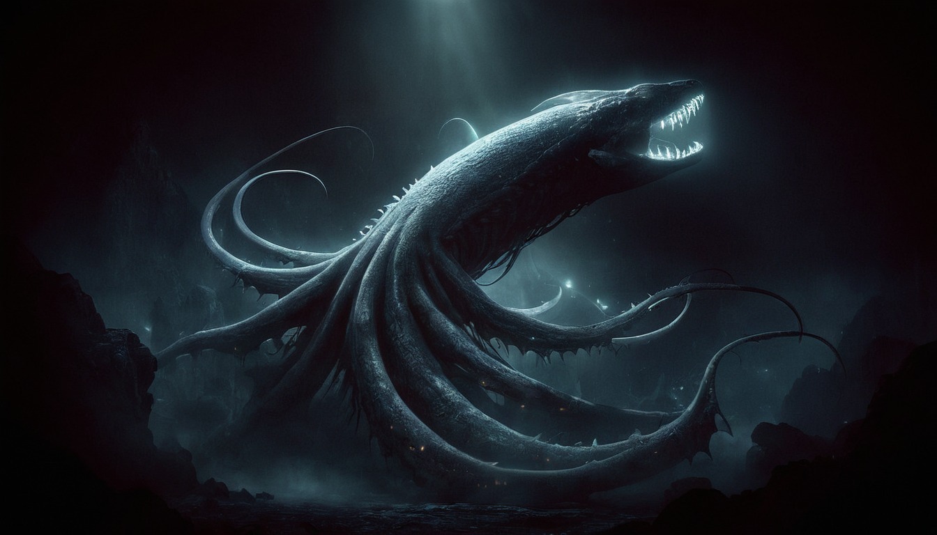 monster, creature, octopus, digitalart, digitalpainting, conceptart, sea, characterdesign, animal, squid