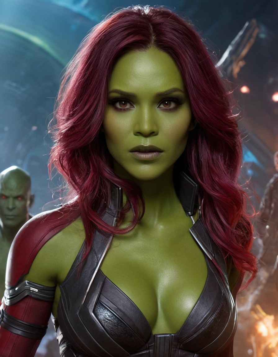 superhero, gamora, guardians of the galaxy, defeated, battle, victory