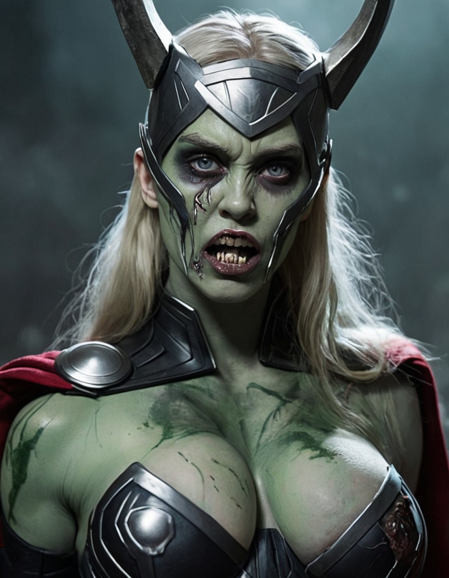 zombie, hela, thor, marvel, superhero, undead, norse mythology