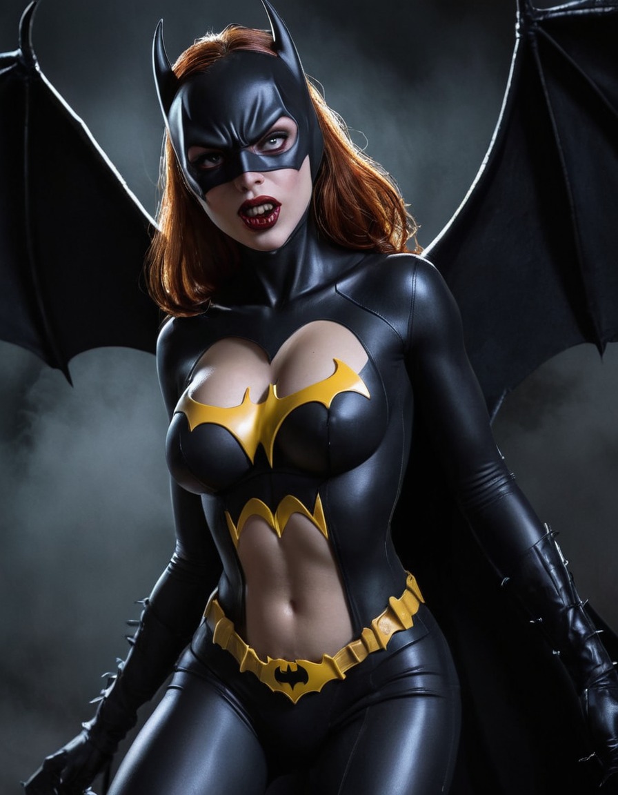 vampire, batgirl, dc comics, dark twist, superheroine, gotham city, transformation