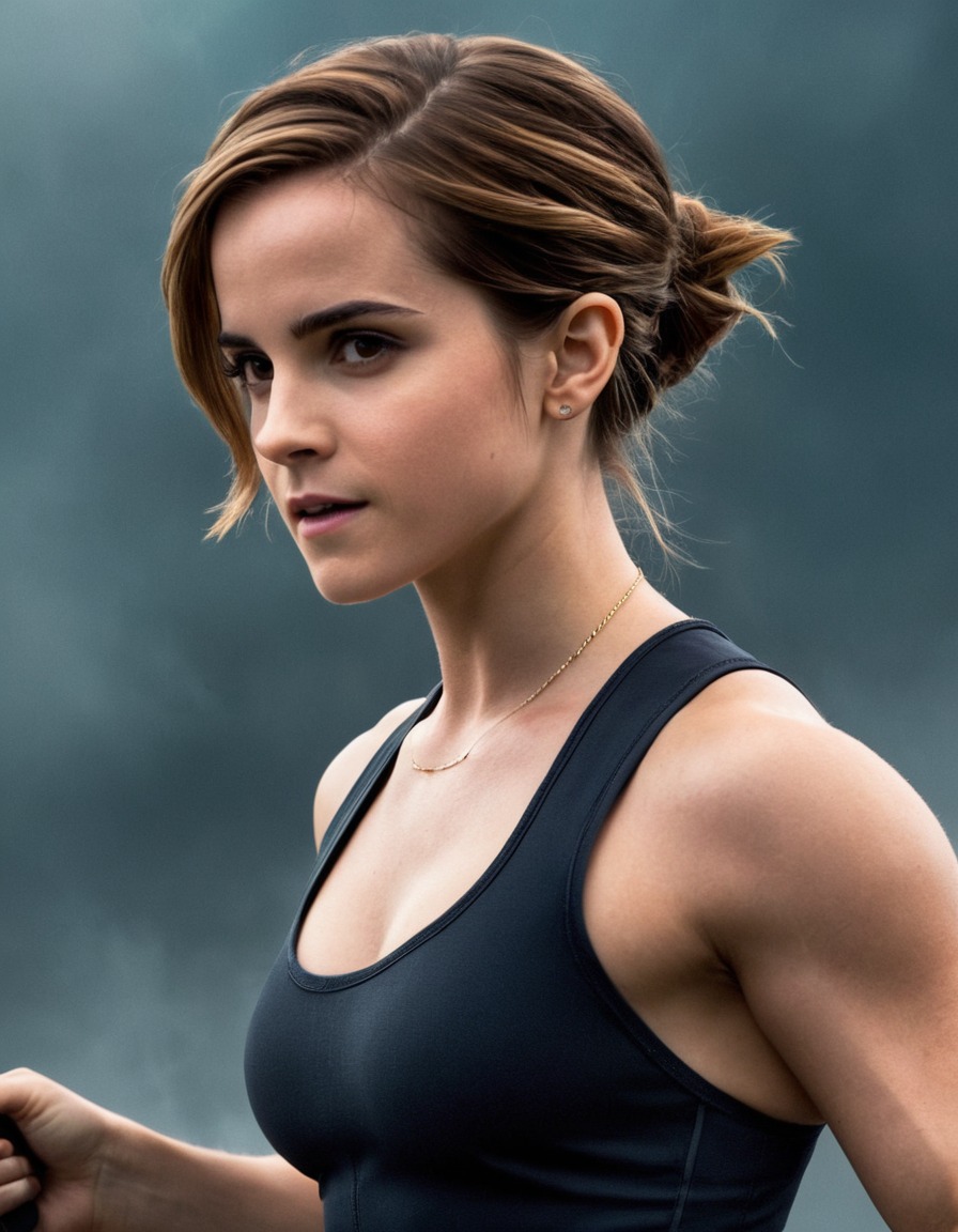 emma watson, muscular fitness, action, actress, celebrity, workout, exercise