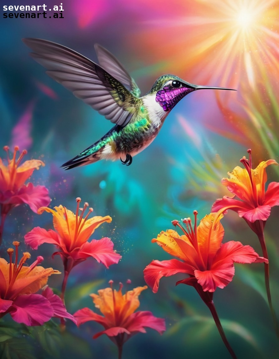 nature, wildlife, hummingbird, tropical, vibrant