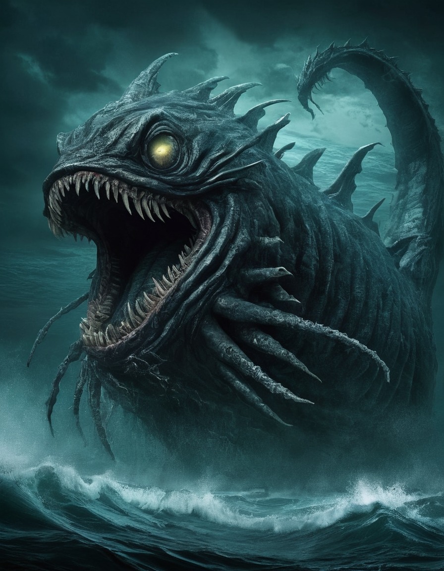 leviathan, sea monster, mythical creature, biblical, mythology, terrible, frightful