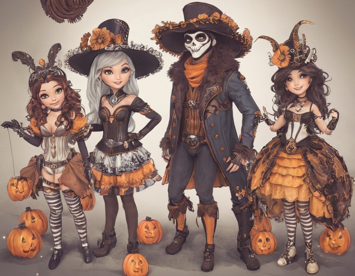 witch, spooky, halloween, dreamup, digitalart, children, costumeparty, costumes, cute, girls, aiart, dailychallenge, ai_art