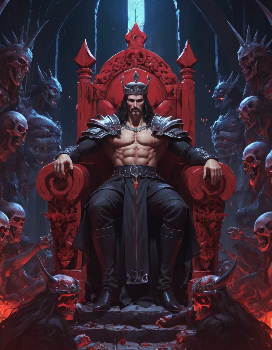 vlad the impaler, horror, historical figure, gore, violence, anime