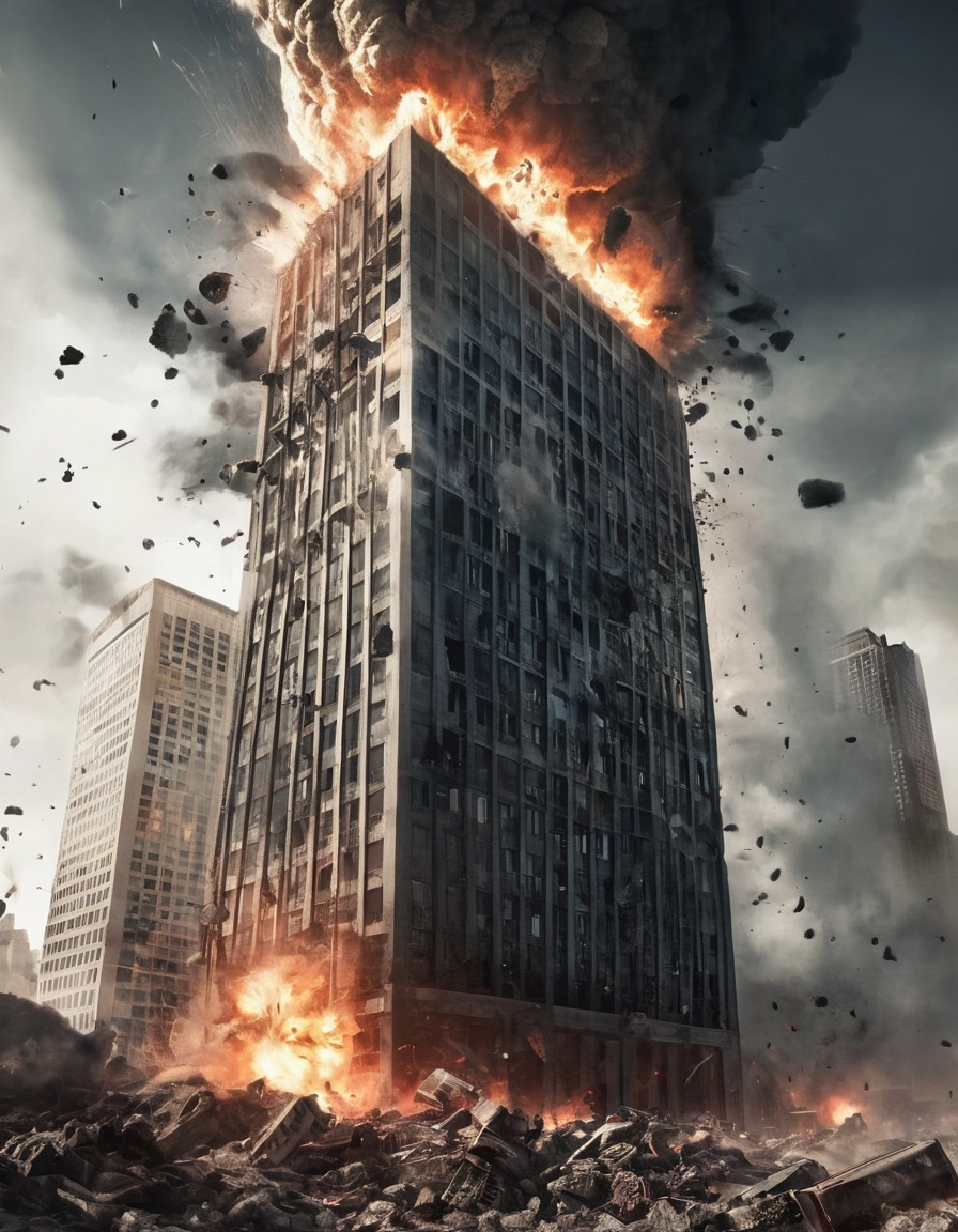 war, urban combat, explosion, skyscraper, usa