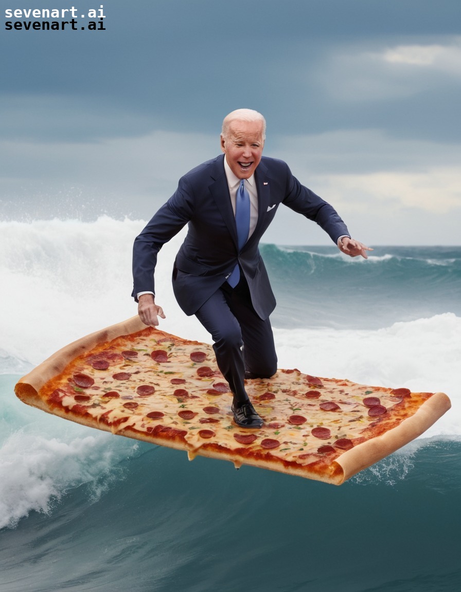 humorous, surreal, pop culture, food, riding, joe biden, usa