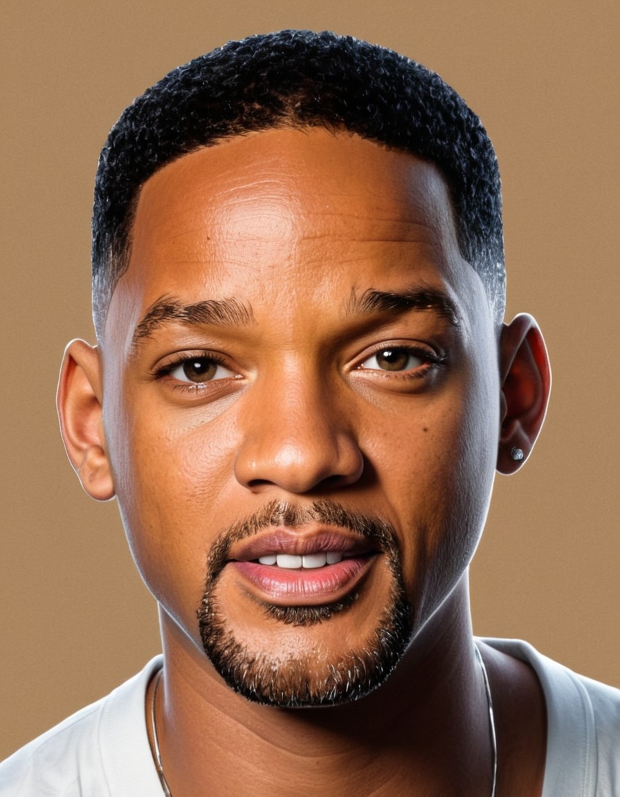 will smith, portrait, art, celebrity, painting