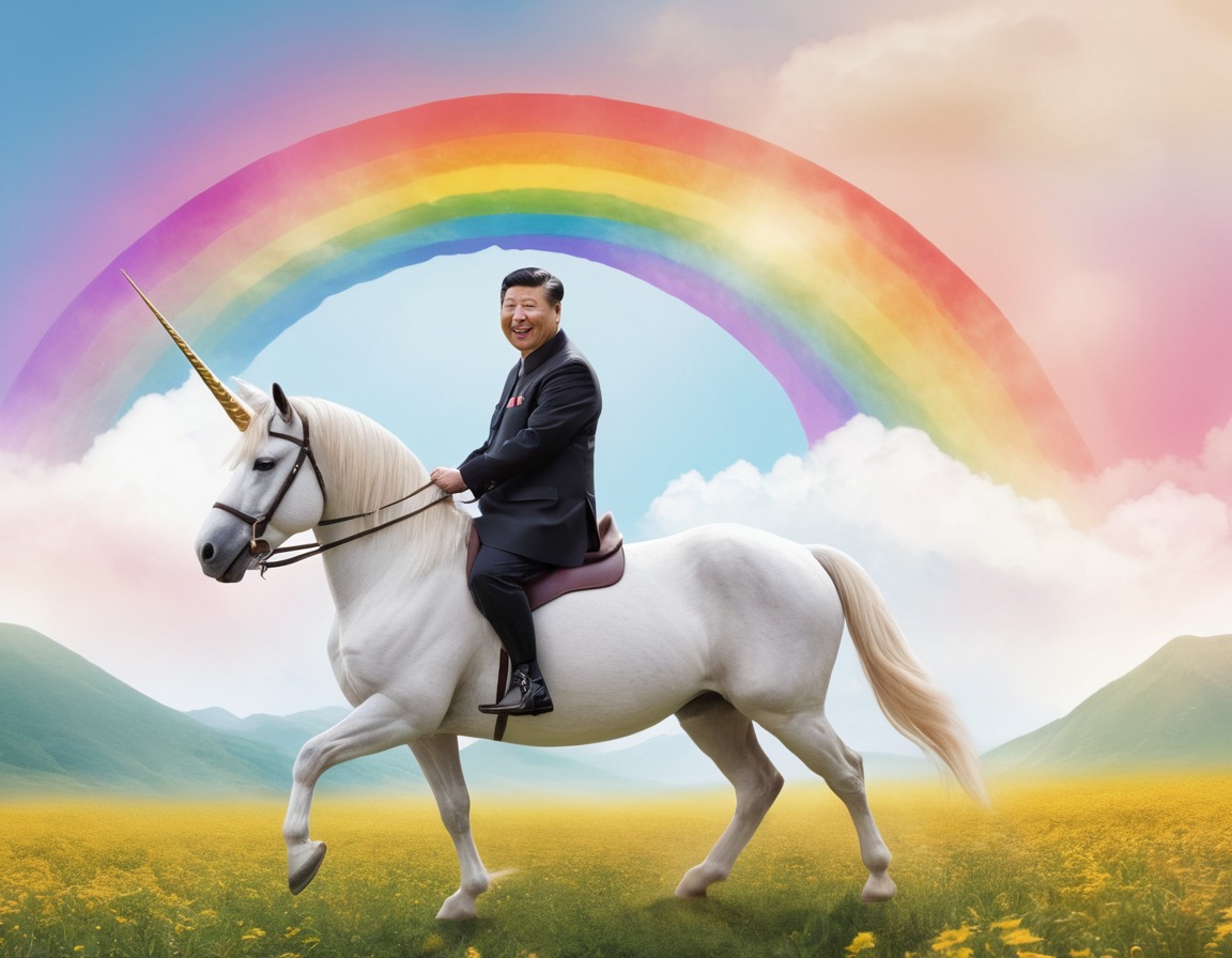 fantasy, whimsical, leader, surreal, imagination, xi jinping, china