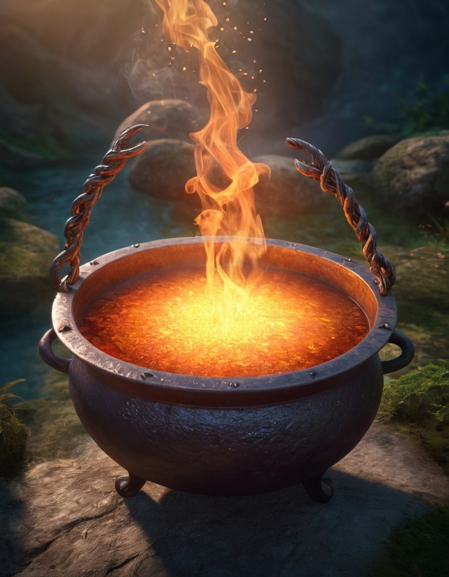 magic, potion, brewing, cauldron, fantasy, witchcraft