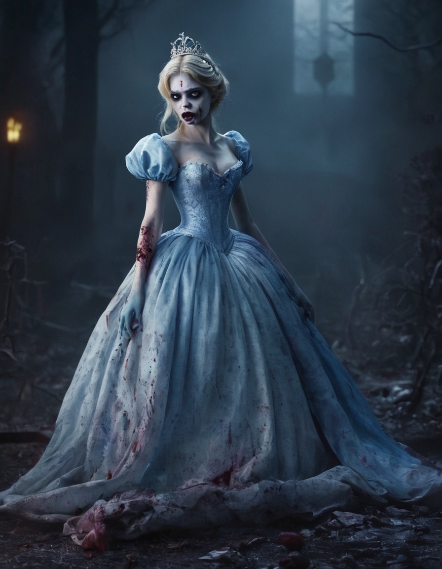 zombie, cinderella, horror, halloween