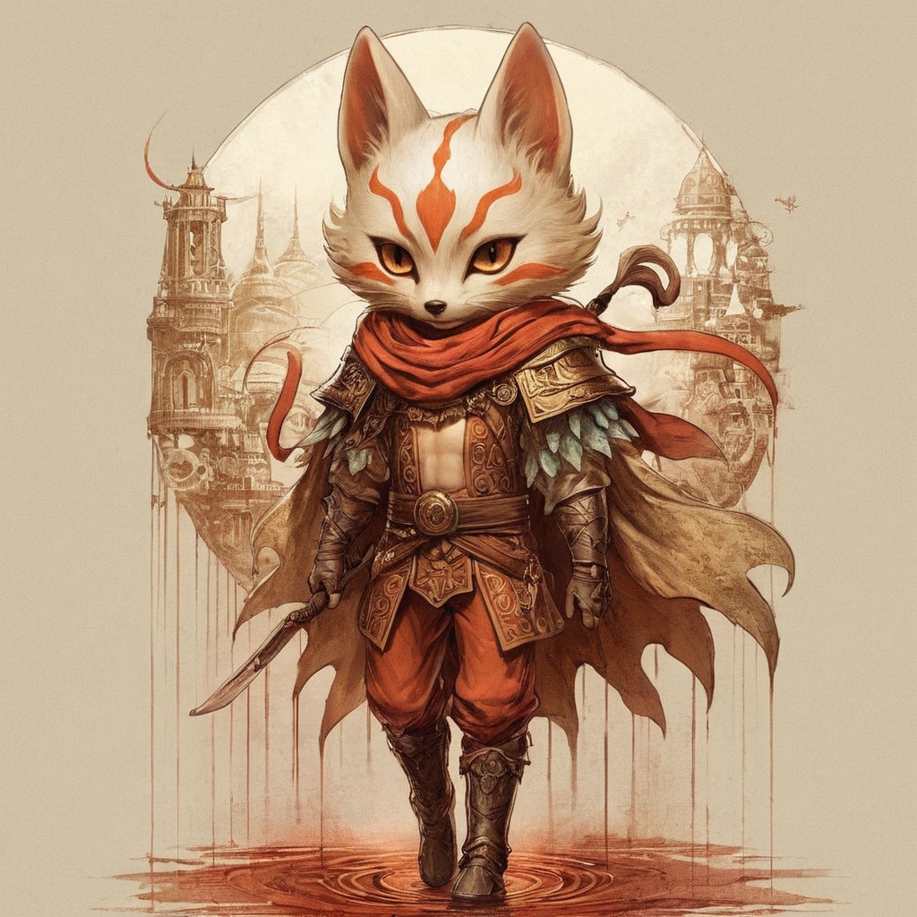 digitalart, characterdesign, videogamefanart, warrior, fox, blood, boy, curse, cursed, destroyed, evil, innocence, justice, life, lost, night, outcast, slumbering, spirit, stained, town, transformation, vengeance