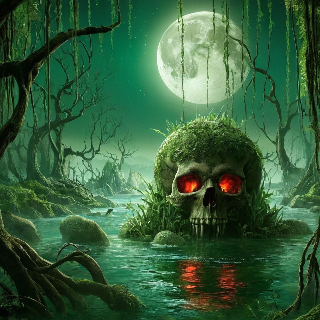 fantasyart, myth, mythicalcreature, swamp, swampthing