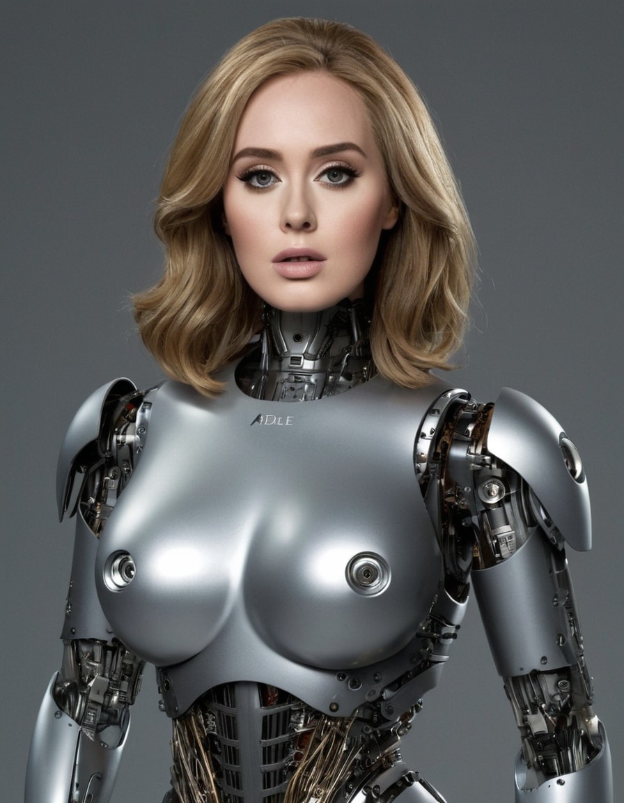 robot, adele, music, artificial intelligence, technology, celebrity, futuristic