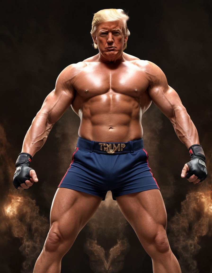 donald trump, muscular, fitness, action