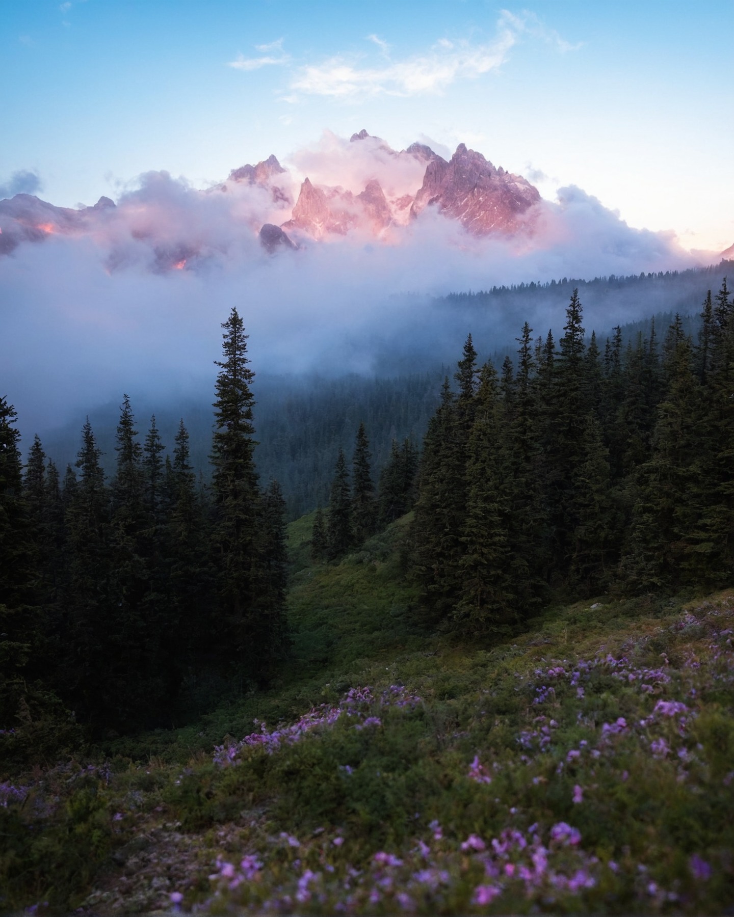 washington, usa, mountains, wildflowers, wilderness