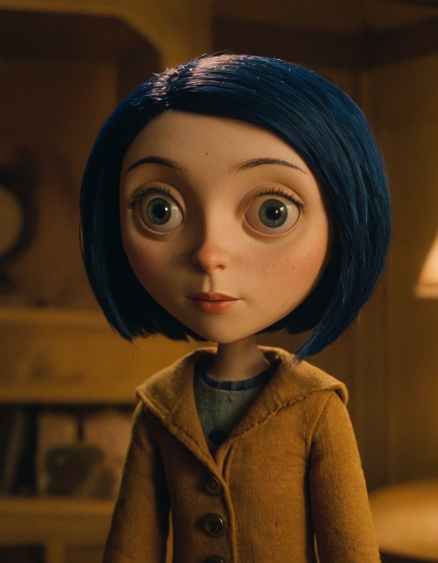 coraline jones, fictional character, beautiful woman, fairy tale character, neil gaiman, young adult novel, imaginary girl