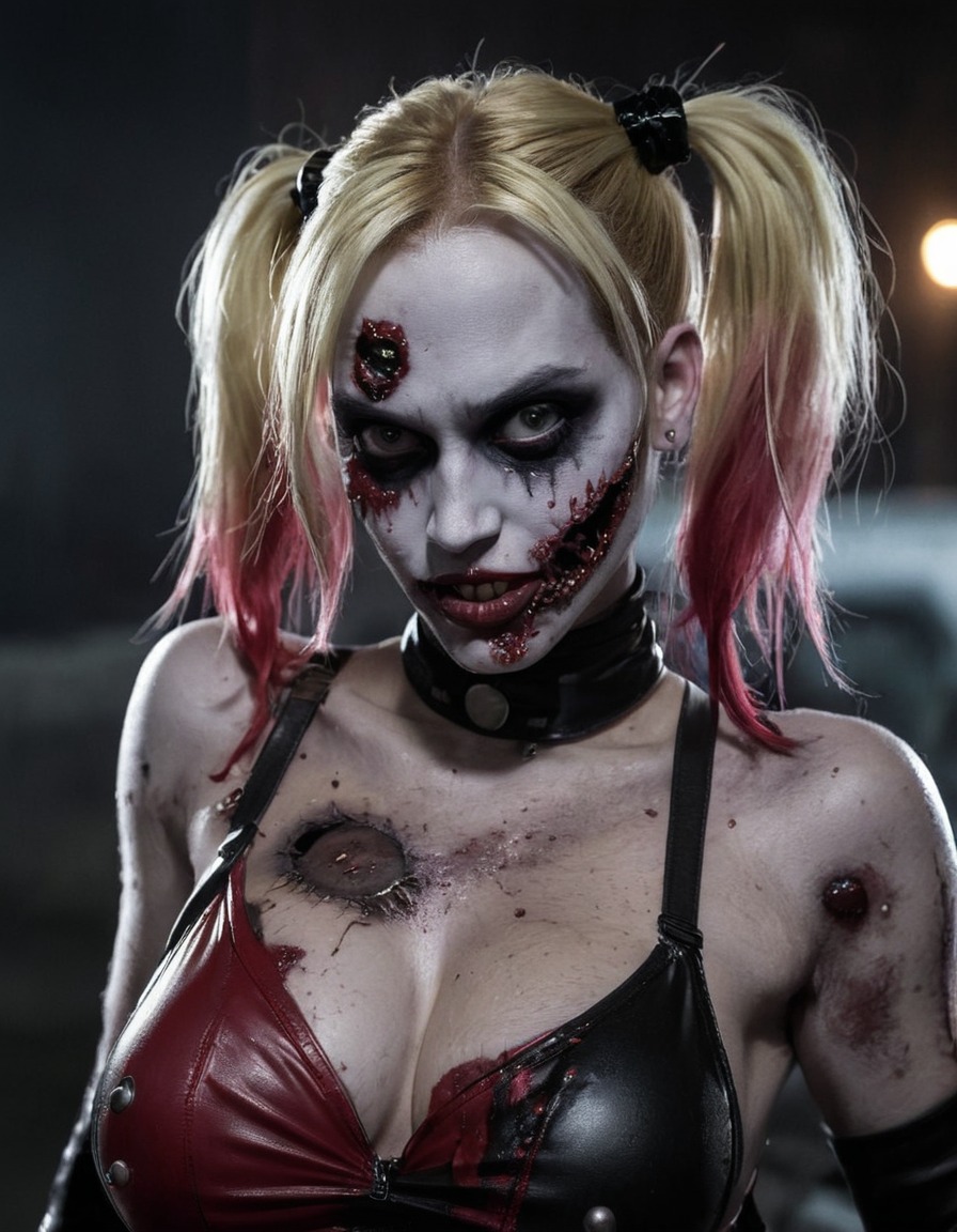 zombie, harley quinn, dc comics, undead, superhero, supernatural, horror