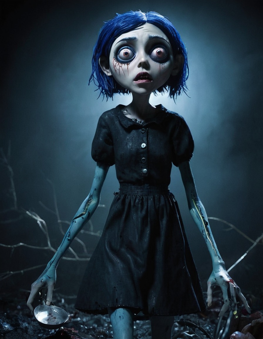 zombie, horror, animation, coraline jones, neil gaiman, dark fantasy, supernatural