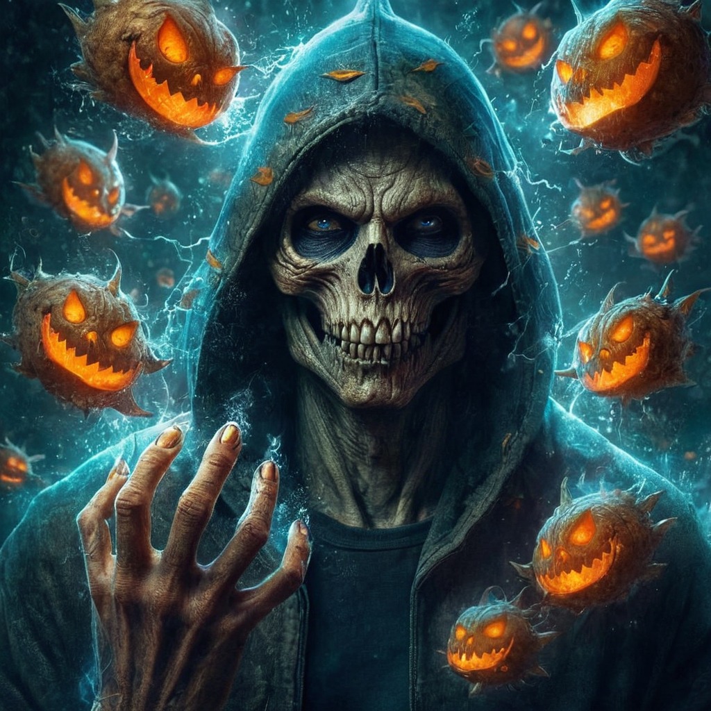 digitalart, horror, creepy, ghost, skull, spooky, halloween, zombie, fanartdigital, deadmansparty, art