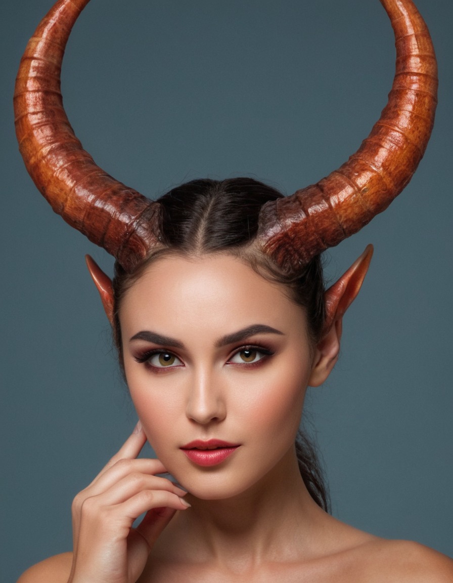 mutations, woman, female, mutated, horns, forehead, fantasy