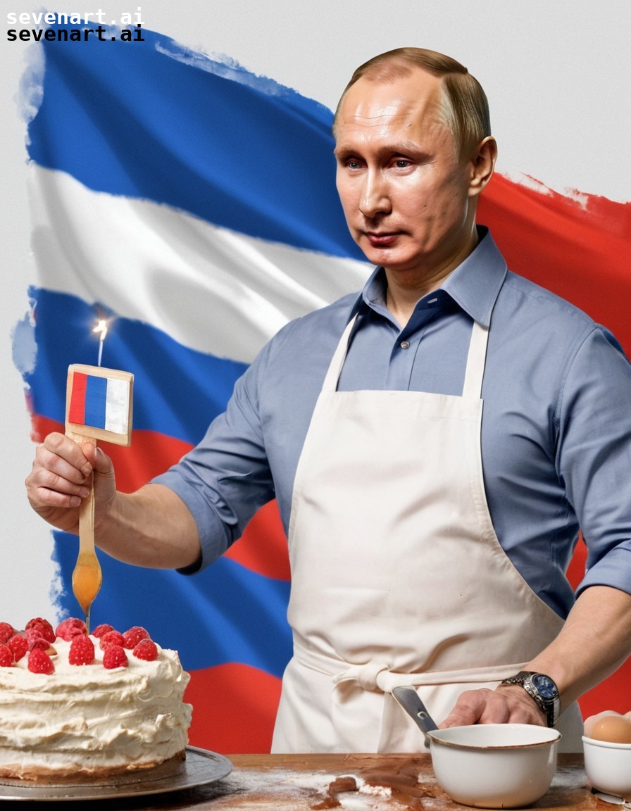 drawing, humorous, politics, baking, russia, putin, russian president