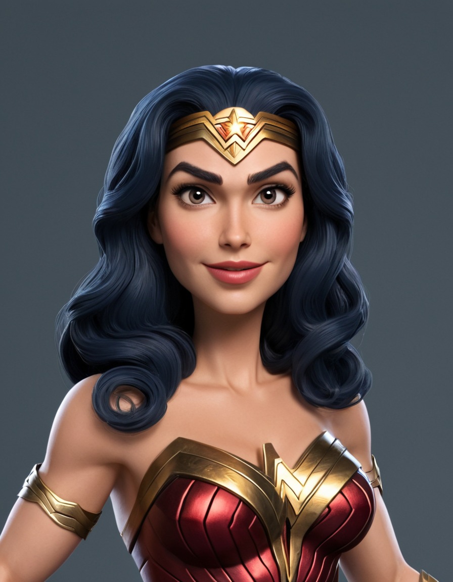 wonder woman, dc comics, funny, caricature, superhero, comics