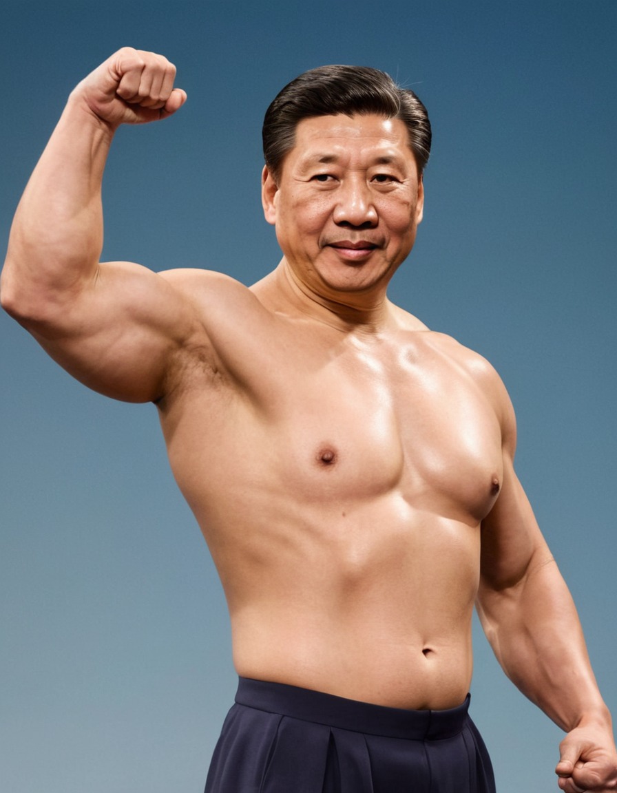 xi jinping, president of china, bodybuilder, strongman, power, leadership