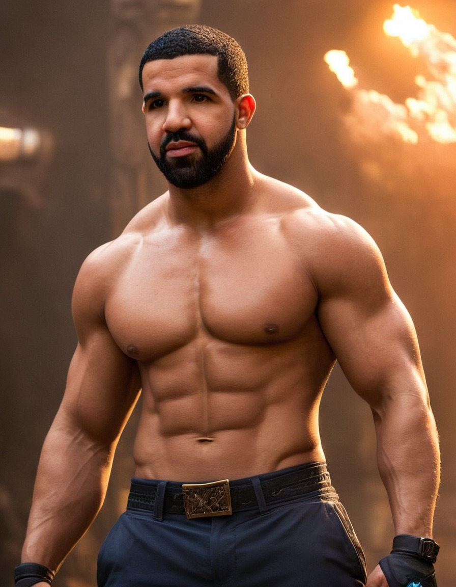 drake, muscular fitness, action