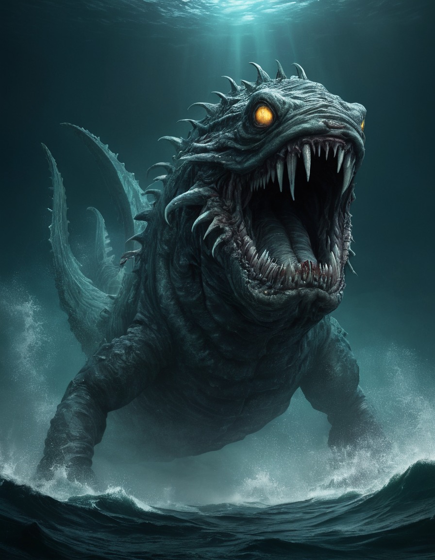 leviathan, sea monster, mythical creature, biblical, mythology, terrible, frightful