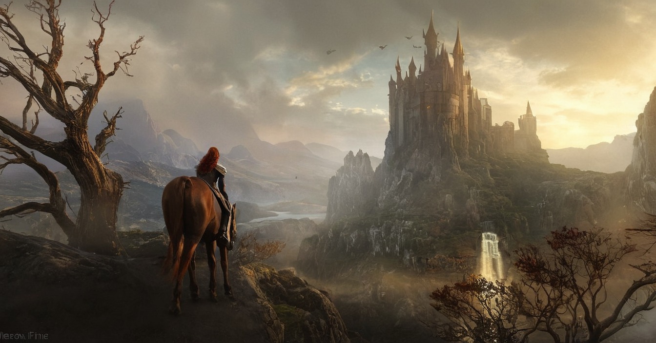 castle, fantasyart, fantasyillustration, fantasylandscape, illustration, moodyscenery