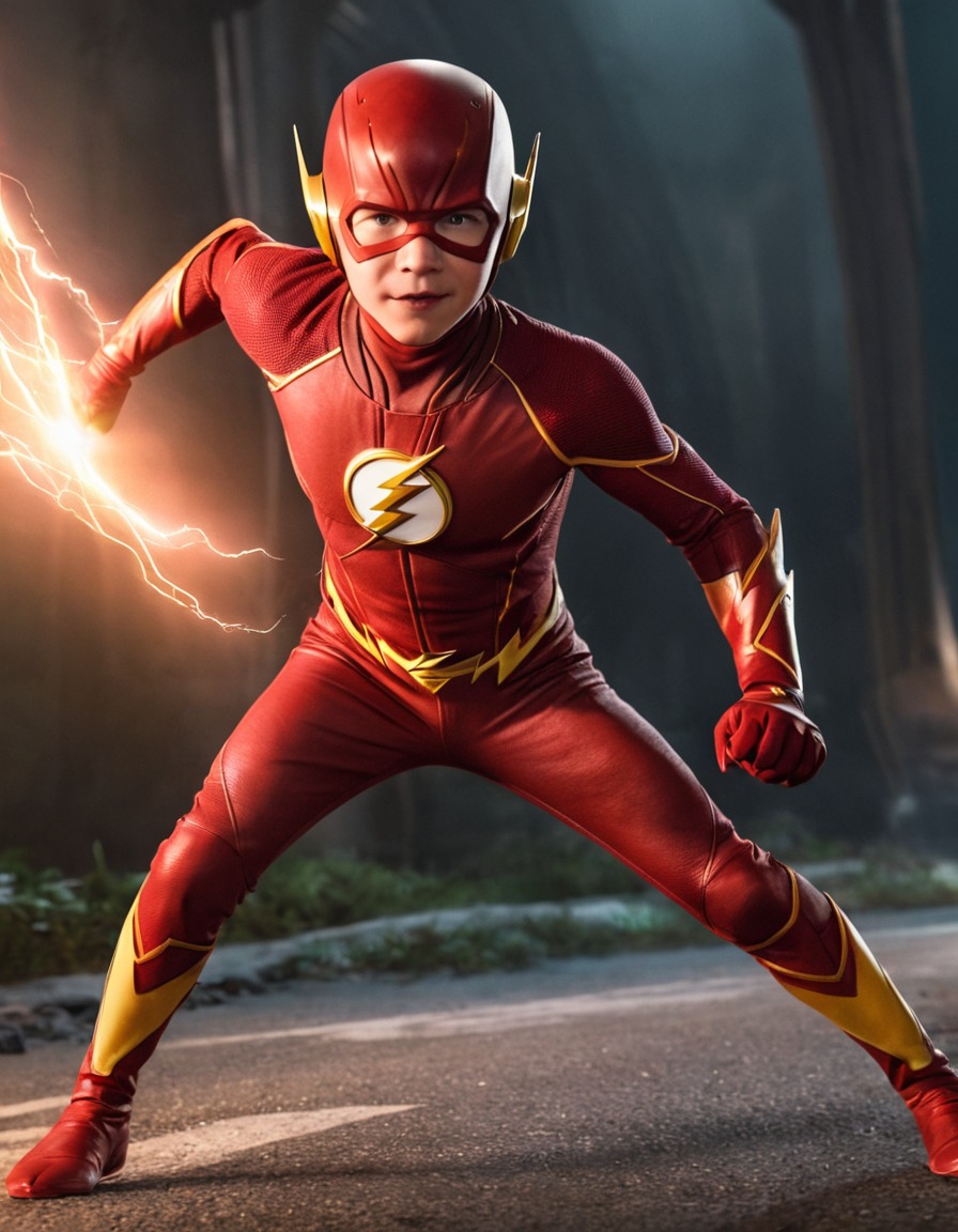 the flash, superhero, childhood, barry allen, speedster, dc comics