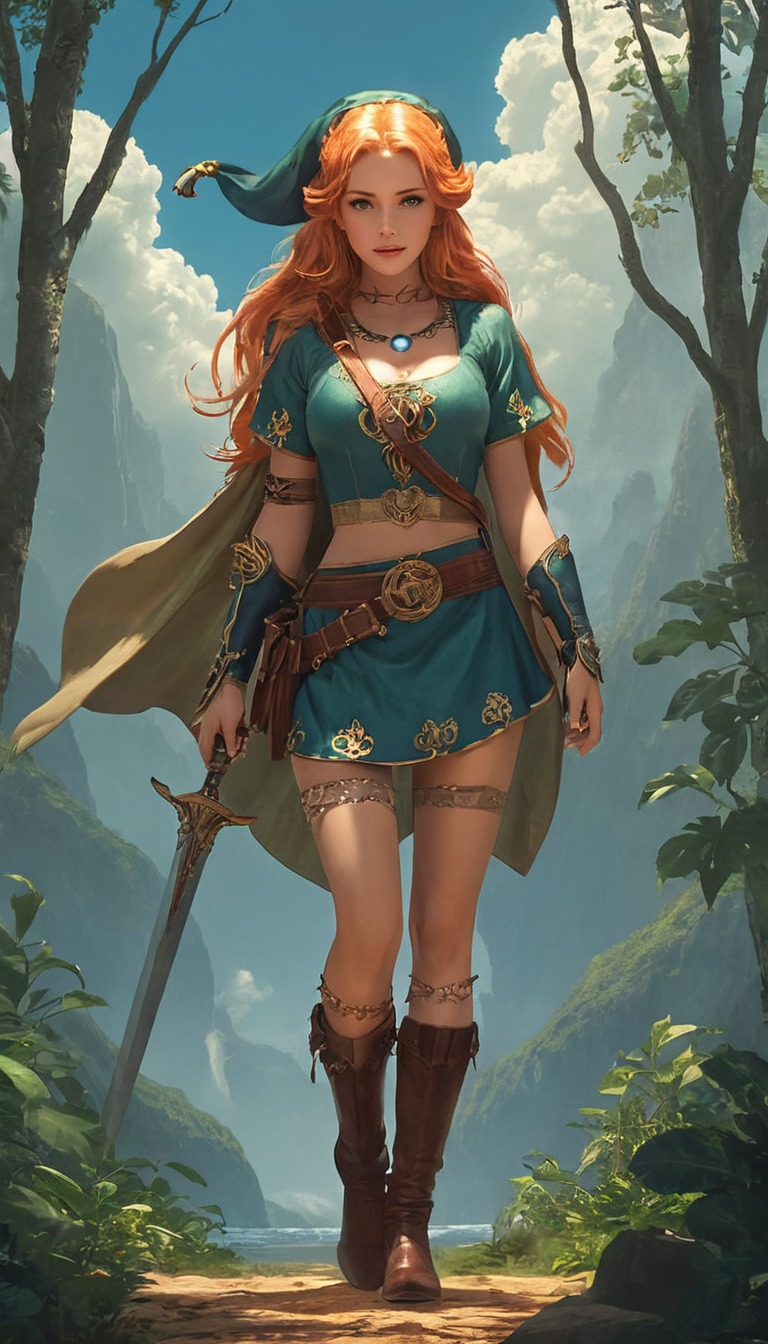 digitalart, fanart, videogamefanart, warrior, princess, nintendo, characterdesign, fantasyart, fantasycharacter, cartoon, anthroart, dailydeviation, hyrule, swords, warriorwomen, dailychallenges