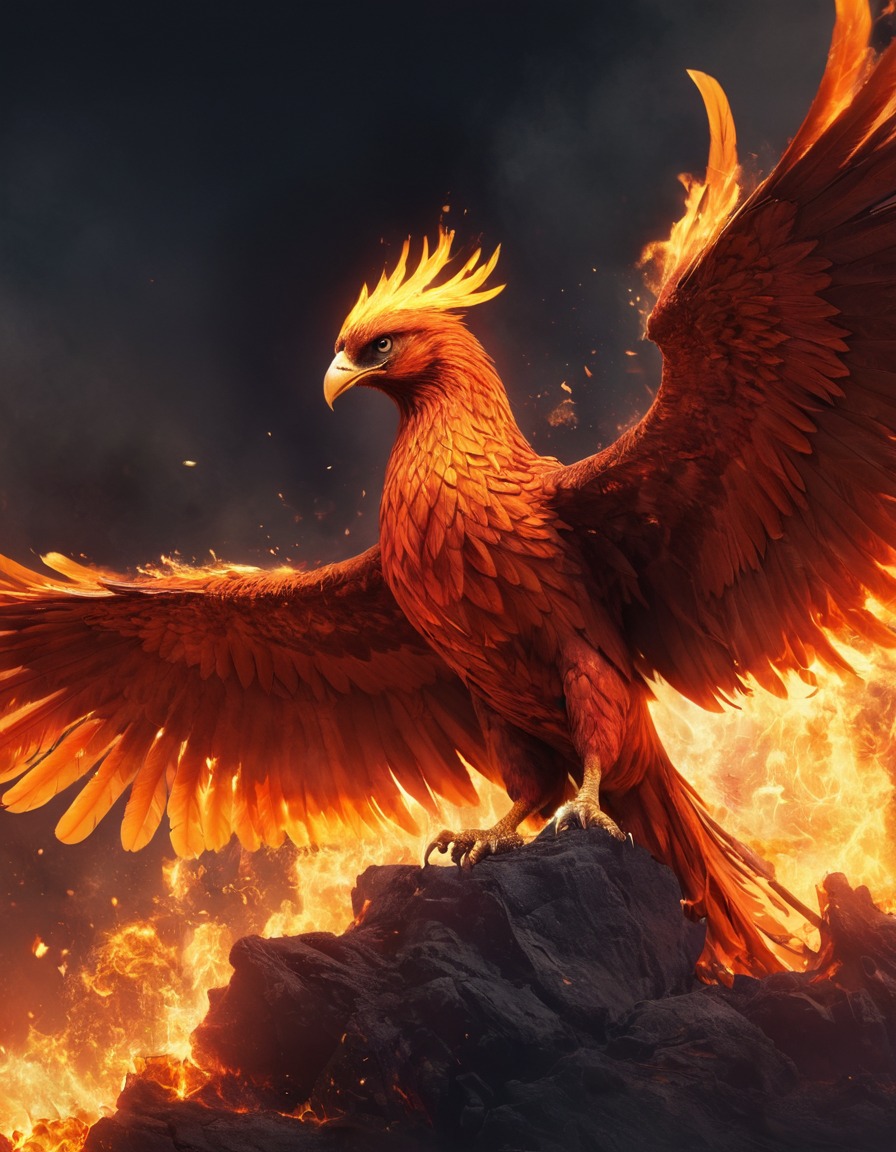 phoenix, rebirth, symbolism, fire, transformation