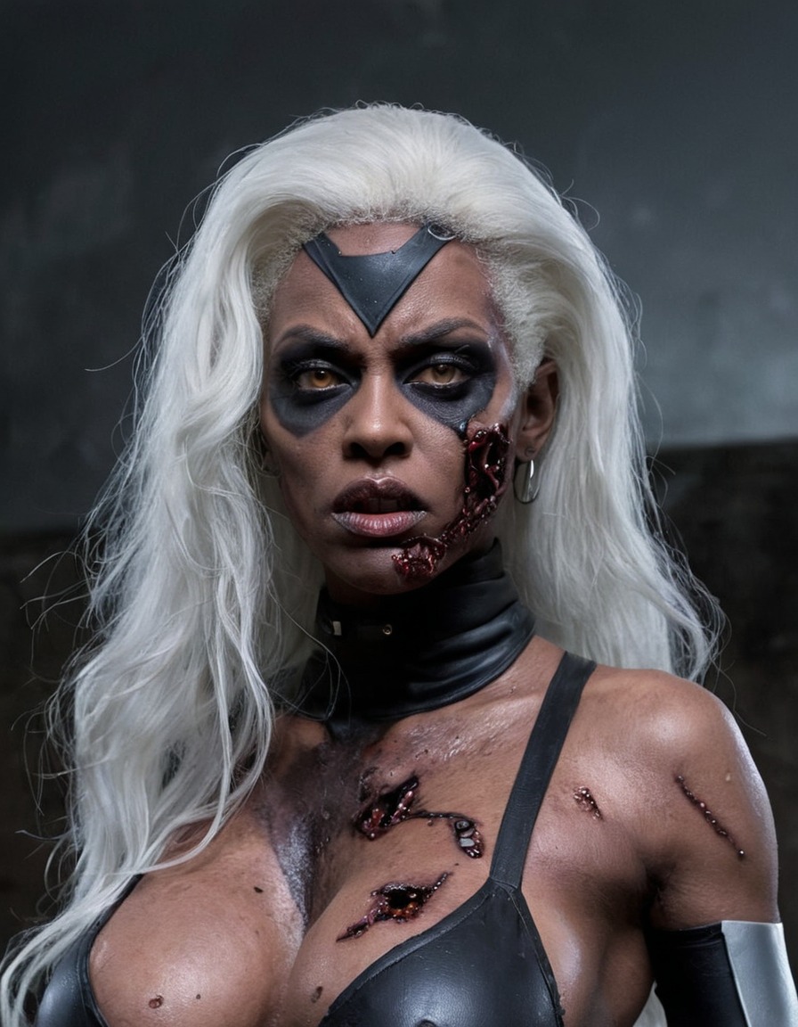 zombie, storm (x-men), marvel, zombie apocalypse, undead, transformation, superhero