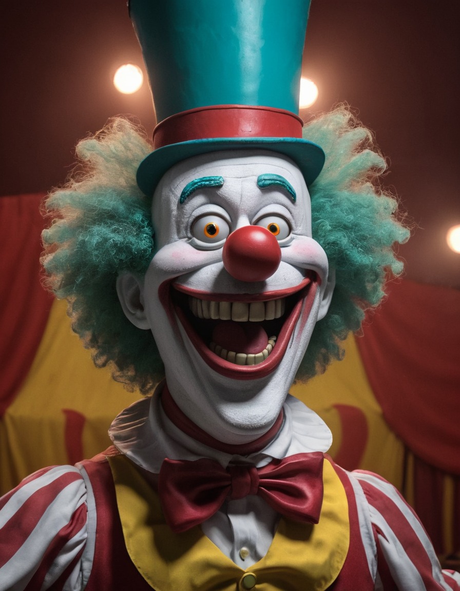 krusty the clown, circus, performance, entertainment, smiling, simpsons