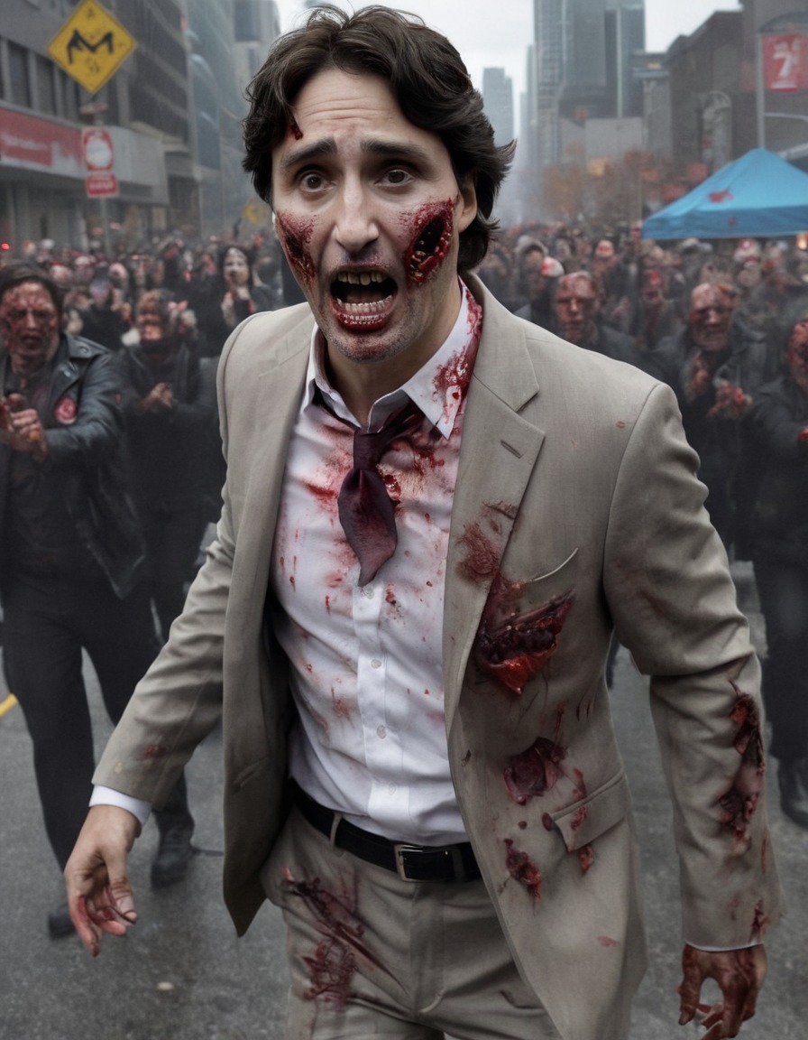 justin trudeau, zombie, canada, horror, politics